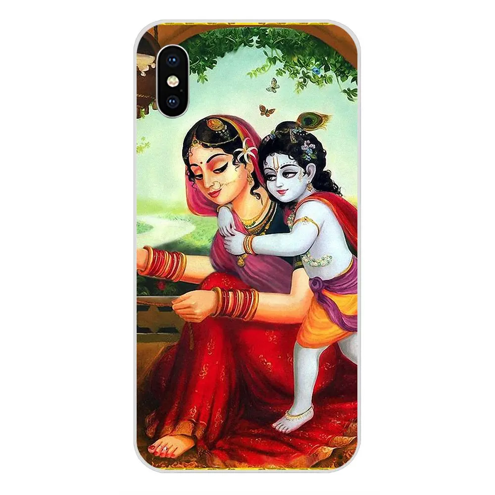 Krishna Art для Apple IPhone X XS Max XR 4 4s 5 5C 5S SE 6 6S 7 8 Plus TPU чехол Аксессуары