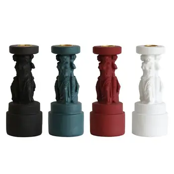 

Chic Antique Roman Column Candlestick Shabby Wedding Candle Holder Table Stick R9JC