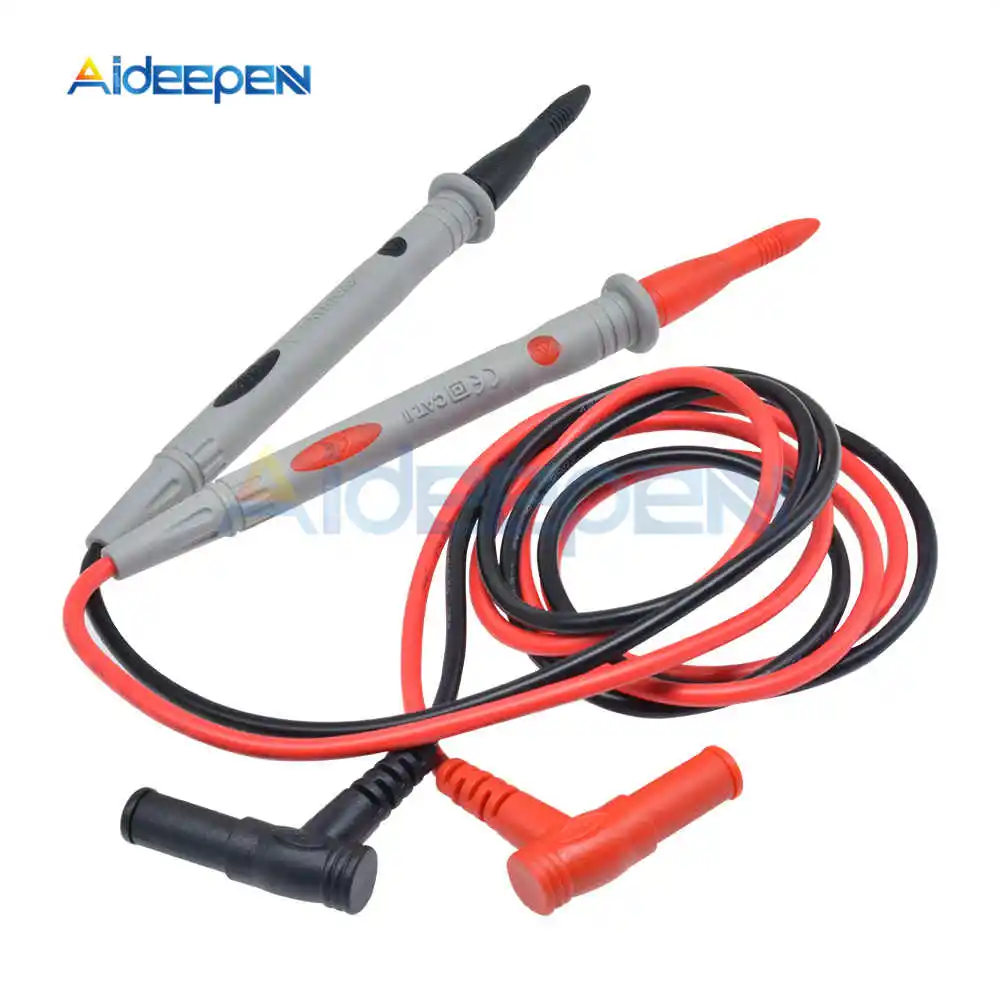 2pcs Multimeter Voltmeter Cable Thin Needle Tester Probe Test Cord For Component 