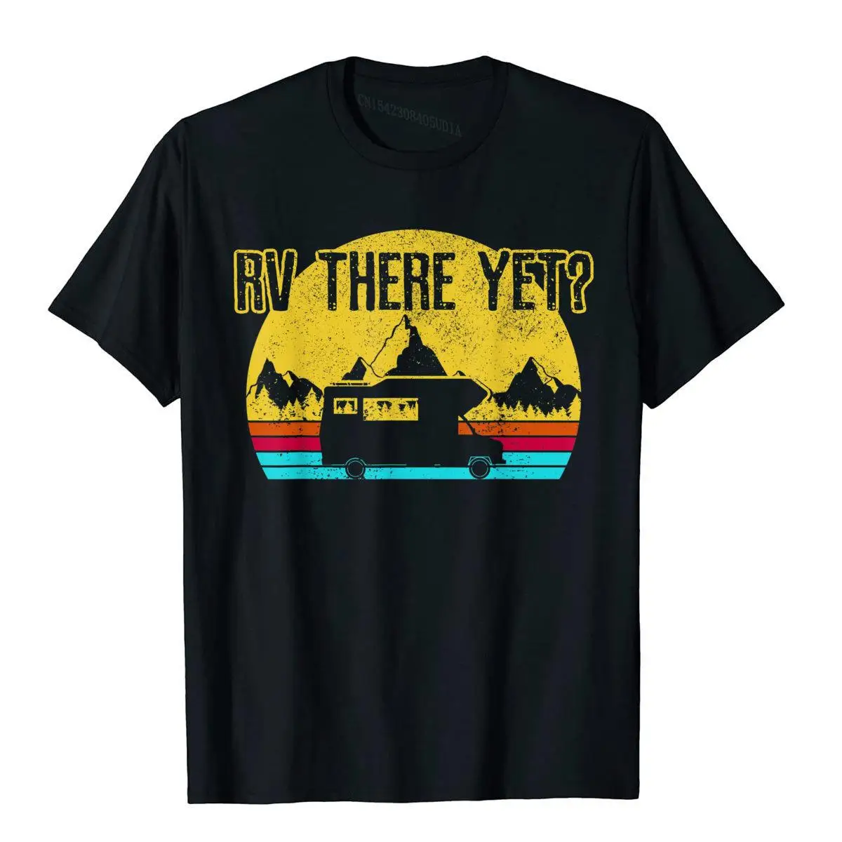 

RV There Yet Shirt Vintage Retro Camping Funny Camper Gift T-Shirt Normcore Prevalent Cotton Tops Shirt Leisure For Men