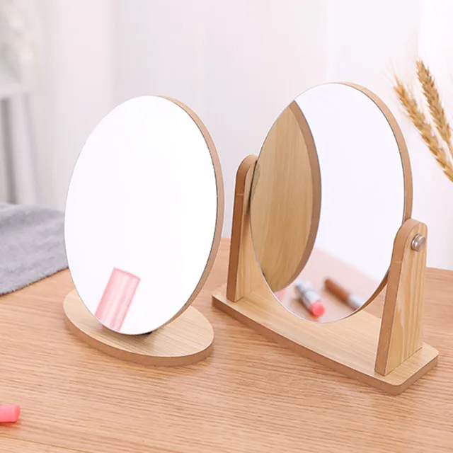 $US $7.64 Cosmetic bamboo Mirror Desktop Makeup Mirror Beauty Dressing Mirror Student Dormitory Book Mirror