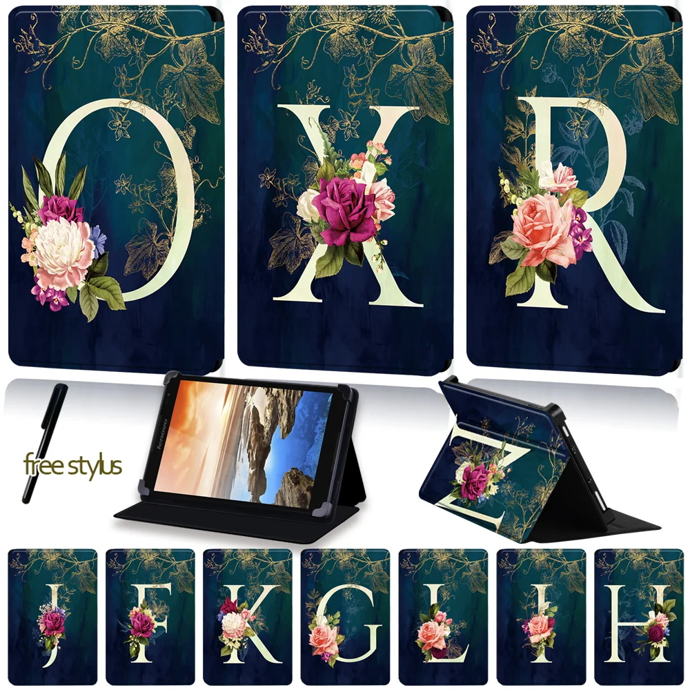 

Universal Tablet Case for Lenovo Tab 8 /Tab A7-30/Tab A7-50/Tab A8-50 /Tab S8-50 /Yoga Book /Tab 4 Initial Letter Pattern Series