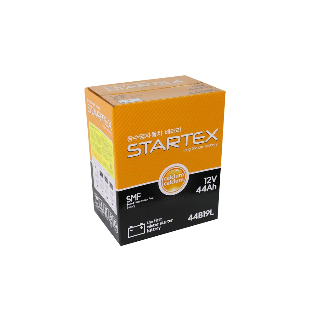 Аккумулятор STARTEX 44B19L 44Ah(обр) 350А 187*127*225, необслуж., мал.клемма - Цвет: Черный