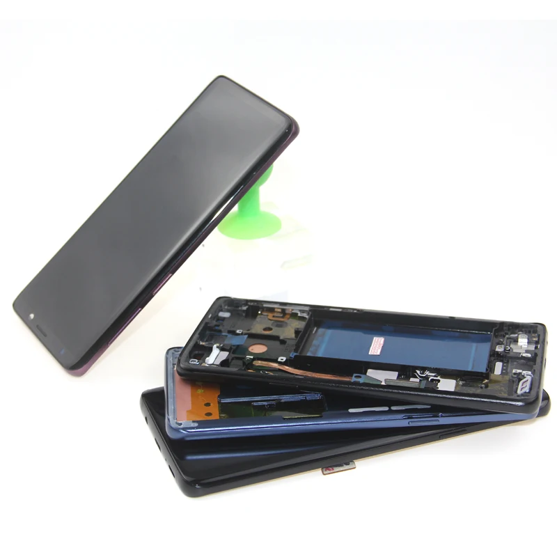 Супер AMOLED для SAMSUNG Galaxy S9 lcd сенсорный экран дигитайзер S9 lcd G960 G965 Запасные детали ЖКИ