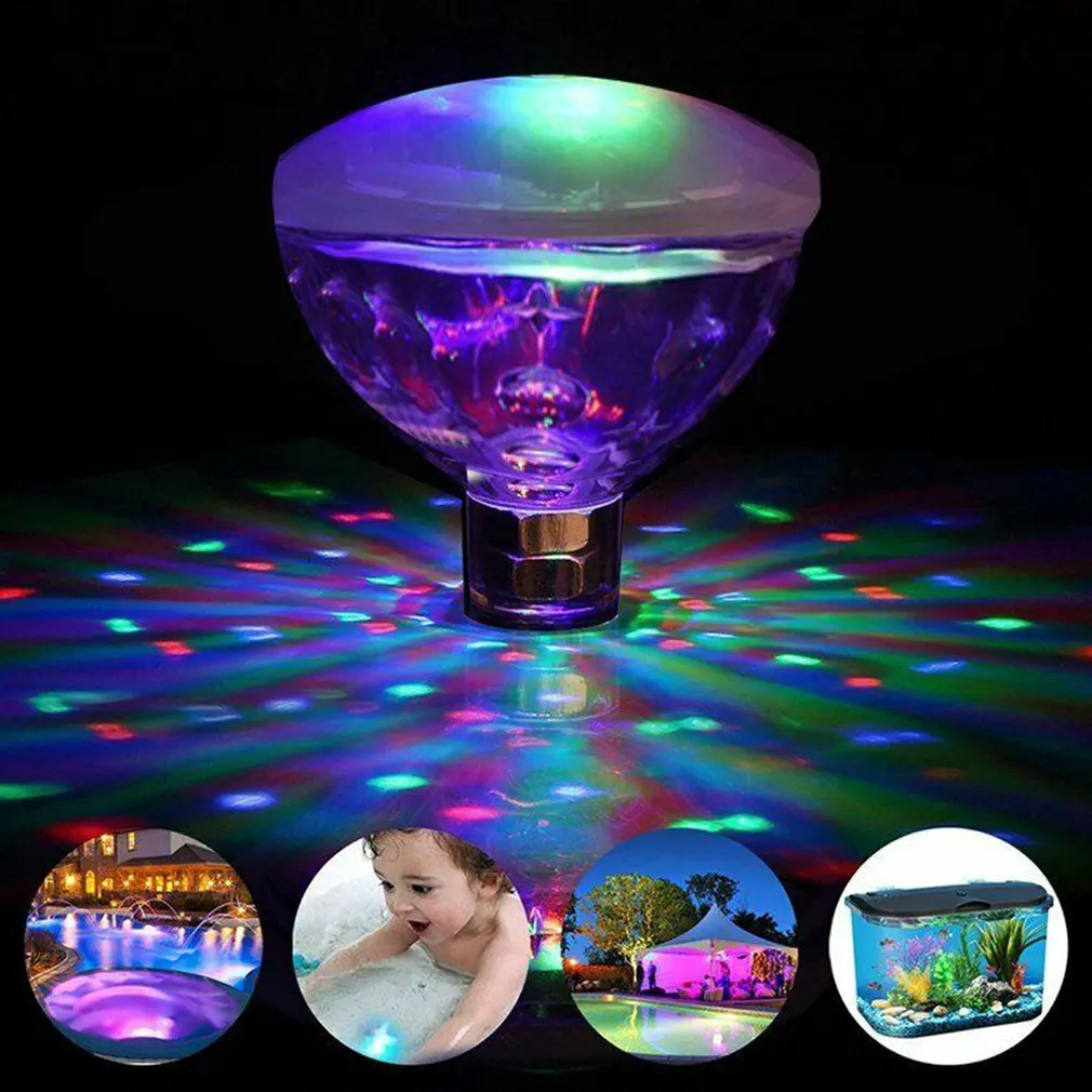 

Floating Underwater RGB LED Disco Light Glow Show Swimming Pool Hot Tub Spa Lamp Colorful Awesome Party Teenager