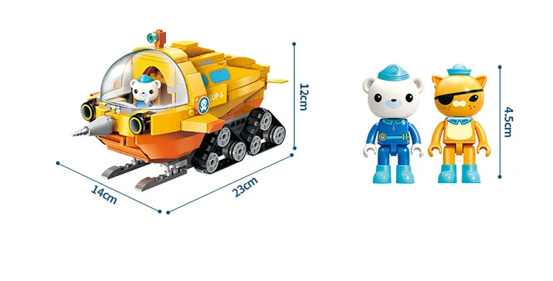 Octonauts строительные блоки Octo-Pod Осьминог игровой набор& Barnacles kwazii песо Inkling 698 Обучающие octonauts Кирпичи Игрушки - Цвет: 3704