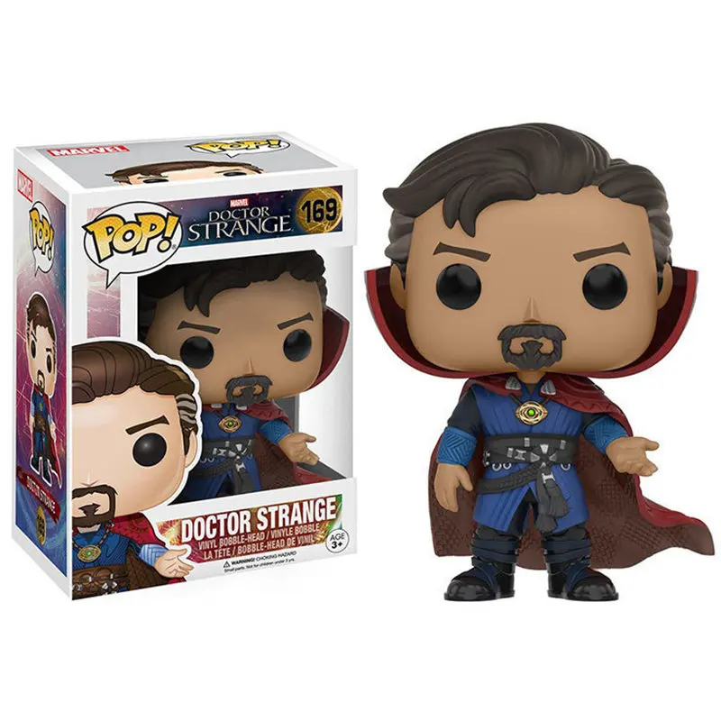 Funko pop Marvel Мстители Железный человек Капитан Америка бог грома Тор Человек-паук Фигурки Коллекционная модель игрушки для детей - Цвет: 169 with box