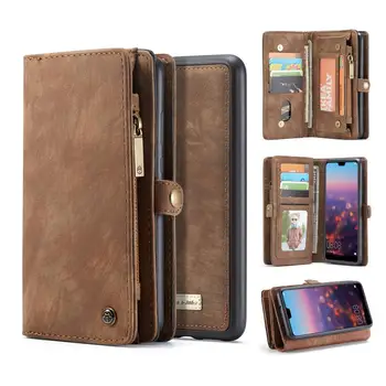 

Case For Huawei P20 P30 Lite Pro Mate 20 Multi-functional Cellphone Wallet Eco Leather Magnet Closure Business Fashion Vintage