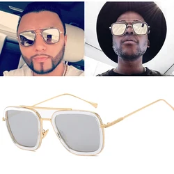 Vintage Steampunk Sunglasses Men Women Tony Stark Iron Man Sun Glasses Metal Frame Eyewear Steam Punk Sunglass UV400 Male Female
