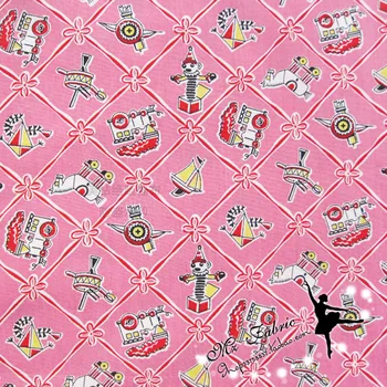 

50*145cm100% Cotton Plain Weave Cartoon Printed Fabric Sewing Material Quilting Patchwork Needlework DIY Handmade Cloth Dress