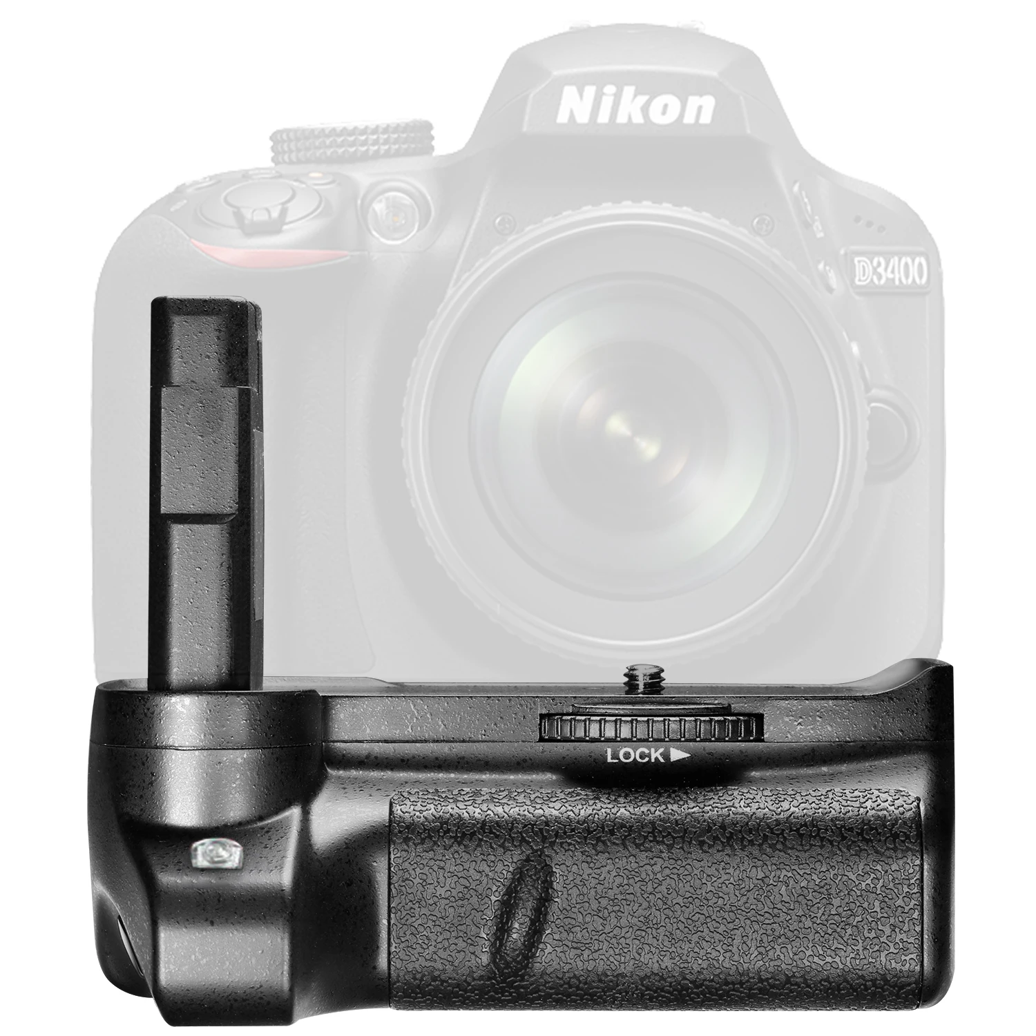 

Neewer Battery Grip for Nikon D3400 DSLR Camera Vertical Shutter Release Button Work with One or Two EN-EL14a Battery (NW-D3400)