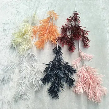 

7Pcs Fake Long Stem Bamboo Grass (3 stem/piece) 31.89" Length Simulation Plastic Bamboograss for Wedding Home Artificial Plants