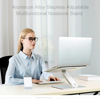 

Folding Adjustable Aluminum Computer Riser Ergonomic Laptops Elevator For Desk Metal Holder Stand For Pc Notebook Accessories