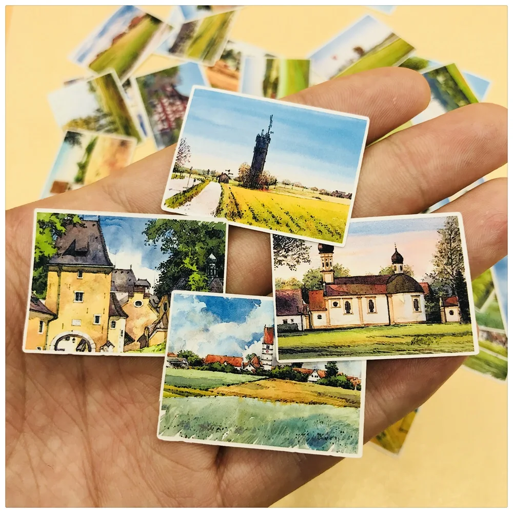 46pcs/pack Diary Vintage Rural Scenery Sticker Diy Craft Scrapbooking