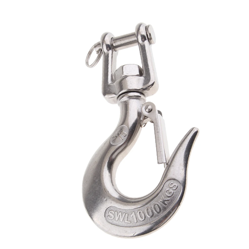 304 Stainless Steel Swivel Eye Clevis Lifting Chain Snap Hook 3/8 Inch