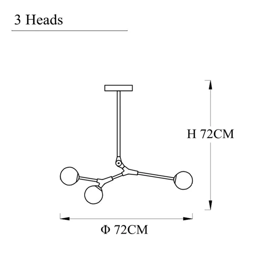 3 Heads LukLoy современный потолочный стеклянный шар на подвеске Led гостиная комнатная Подвесная лампа Beroom кулон ЖК освещение люстр светильники - Цвет абажура: 3 Heads