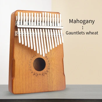 

Kalimba 17 Keys Handguard Thumb Piano Mahogany Wood With Learning Book Kalimba Piano Musical Instruments