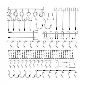 

81*Pegboard Hooks Assortment Heavy Duty Peg Hook Organization Wall Storage Lots