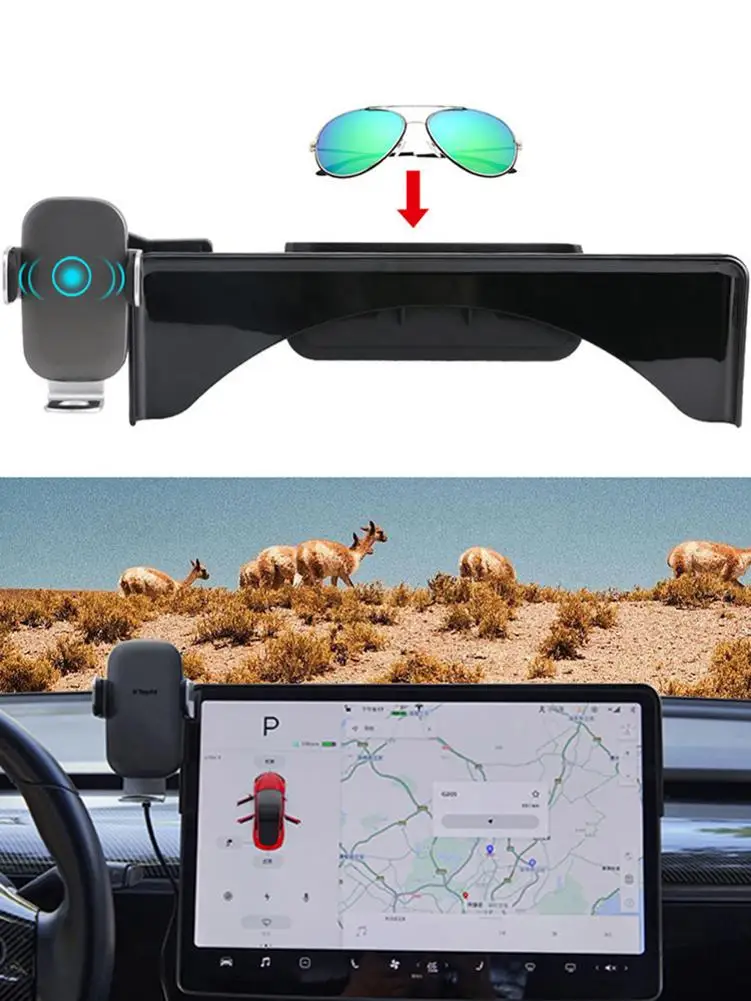 For Tesla Model 3/Y Mobile Phone Holder With Wireless Charging Car Charger Bracket 500~800MA (V) Noise-free Handset | Автомобили и