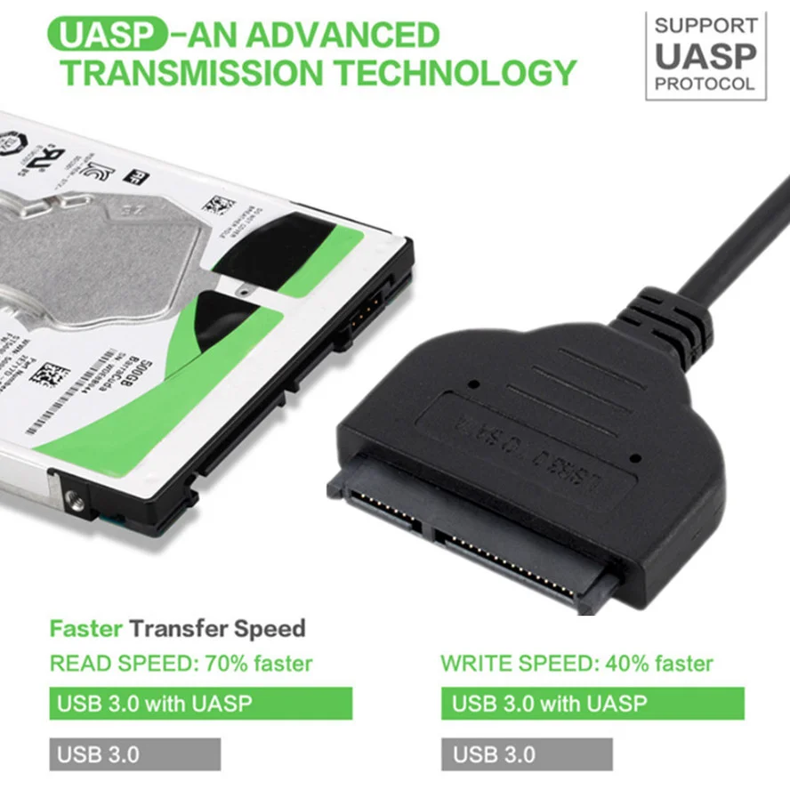 SATA ̺-USB 3.0  2.5 ġ  SSD HDD  ϵ ̺ ޴ , ũž Ʈ ǻ  