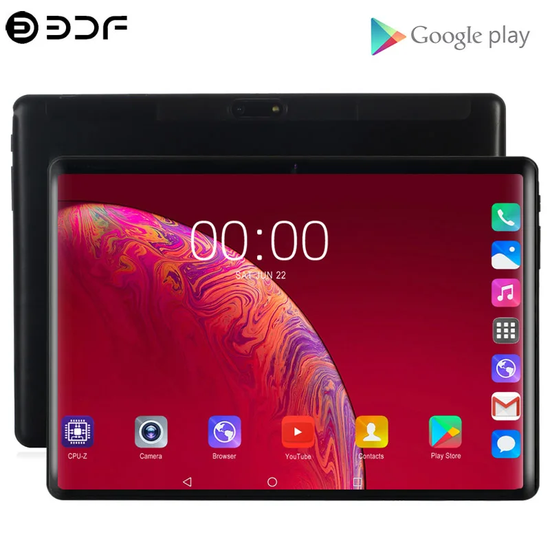  2.5D Tempered Glass 10.1 inch Tablet PC 4G/3G Phone Call Android 9.0 Ten Core 8GB/128GB Wi-Fi Bluet
