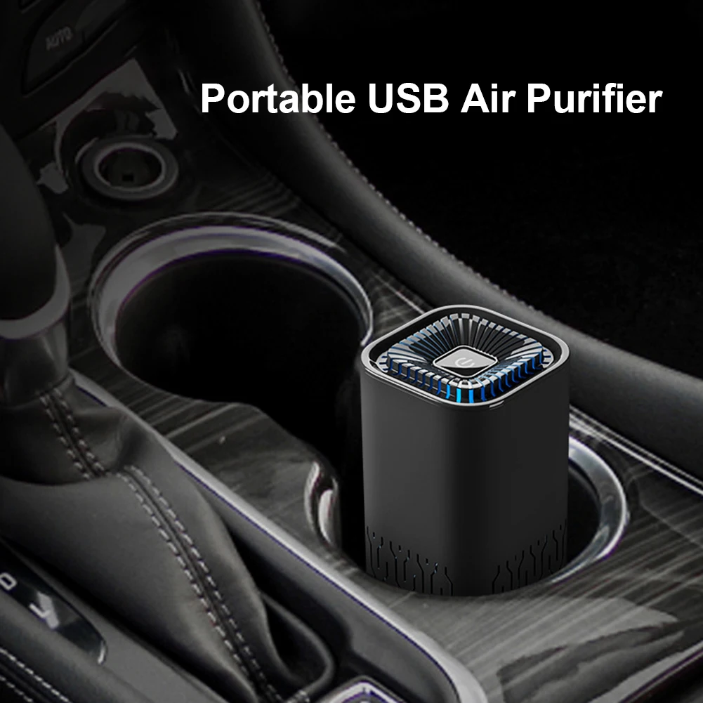 Air Purifier Portable Usb Car Negative Ion With Hepa Deodorant Filter Household For Home Office Desktop