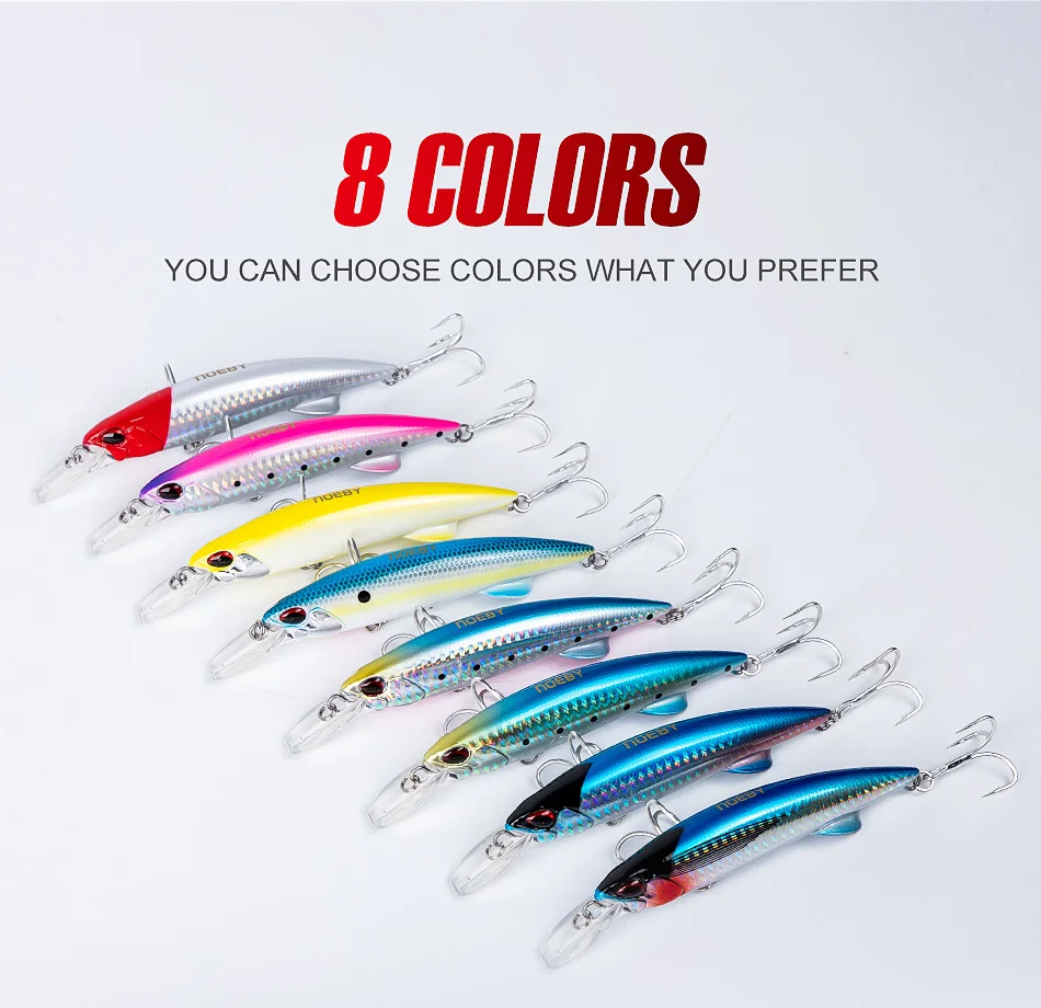 Noeby Heavy Sinking Minnow Angelköder 90 mm 46 g 110 mm 60 g Long Casting Trolling Wobbler Kunstköder Salzwasser-Angelköder – Detail 9