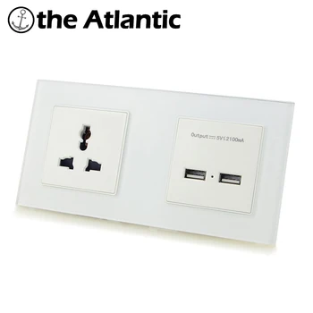 

Atlectric Multi-Purpose Universal Plug and Socket Dual USB Charging Port Double Wall Power Socket Electrical Outlet
