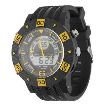 

ALIKE Analog Digital Rubber Band Date Day Alarm Backlight Wrist Watch