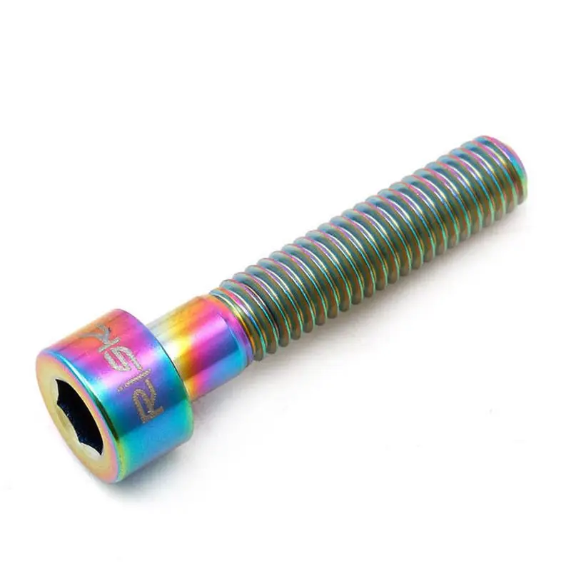 

M6X30mm Titanium Bolts For MTB Bicycle Column Headset Stem Cap Bolt Bike Screw Rainbow