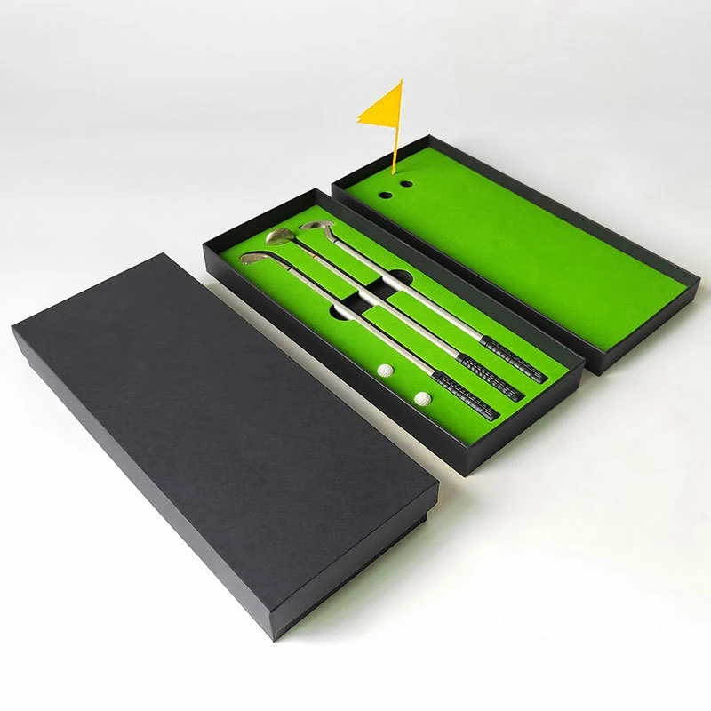 Качественная креативная Шариковая ручка для гольфа, набор для гольфа, Подарочная металлическая Клубная ручка, мини-ручка для гольфа