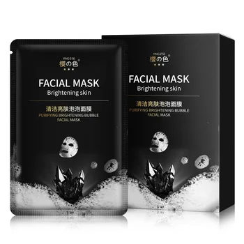 

YING-Z-SE Bubble Facial Mask 5 sheets a box Mild Foam Deep Cleansing Pore Moisturizing boxed Black Facial Mask
