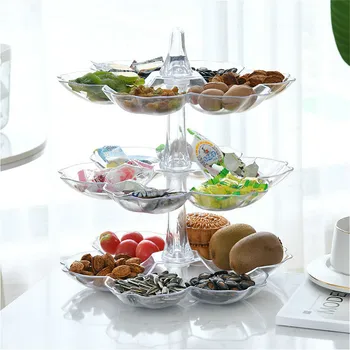 

Rotatable Cake Dessert Rack Plates Multi-layer Food Fruit Tray Plate Multi Layer Snack Tray Wedding Party Snack Candy Box Basket