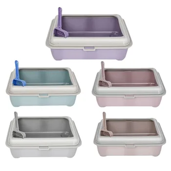 

Pet Portable Cat Litter Bowl Toilet Cat Excrement Training Sand Litter Box with Scoop for Pets Kitty Easy Clean