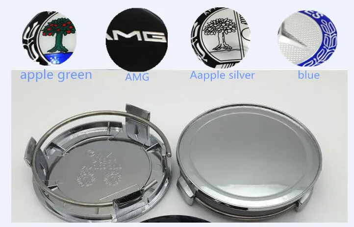 

4pcs/set FOR Mercedes Benz AMG Emblem Wheel Center Cap Logo Badge Cover Car Hub 75mm