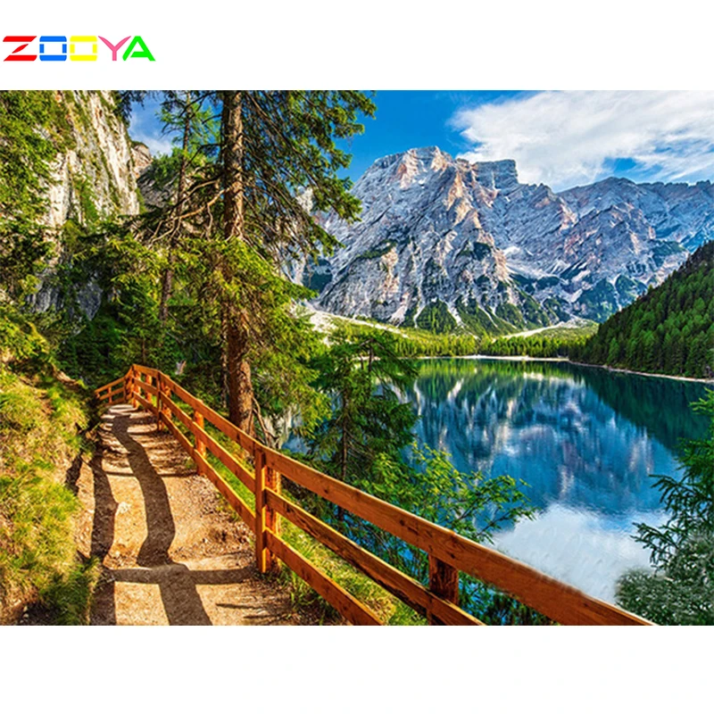 Zooya Новое поступление Diy Алмазная вышивка Горный пейзаж алмазная живопись 5D