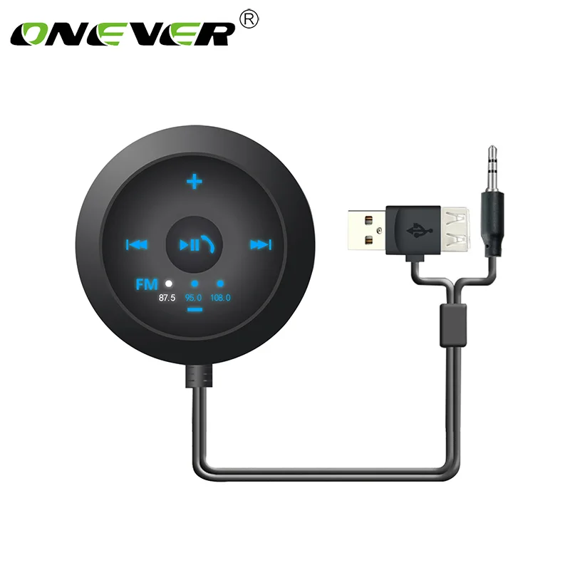 Onever беспроводной автомобильный 3,5 мм приемник Bluetooth музыкальный аудио приемник адаптер Hands-free автомобильный комплект A2DP Набор для трансляции для автомобиля стерео