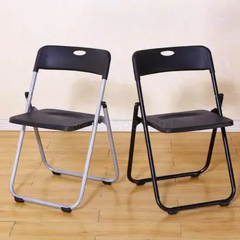 

Computer Chair Folding Chair Backrest Simple Home Plastic Stool Dining Chair Folding Stool Office Portable Training