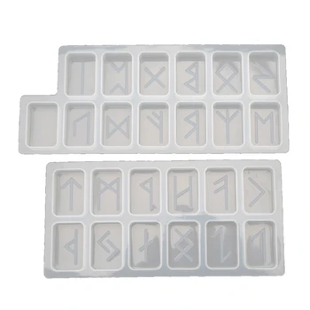 

Viking Rune Stones Witch Resin Mold Kit with Engraved Elder Futhark Alphabet R2LE
