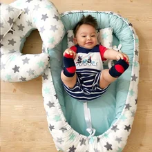 80*50 см детское гнездо кровать портативная съемная и моющаяся кроватка дорожная кровать Младенческая Малыш Хлопок Колыбель для новорожденных Детская кроватка бум