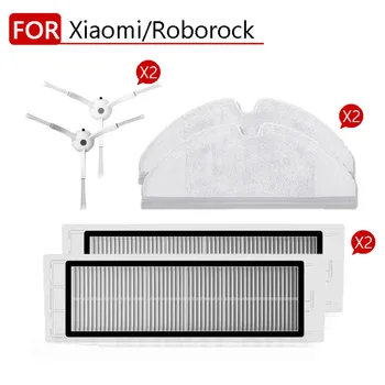 

2*Mop Cloths + 2*Side Brush + 2*Hepa Filter Accessories Kits For Xiaomi Roborock S50 S51 S55 T60 T61 Robot Vacuum Cleaner Parts