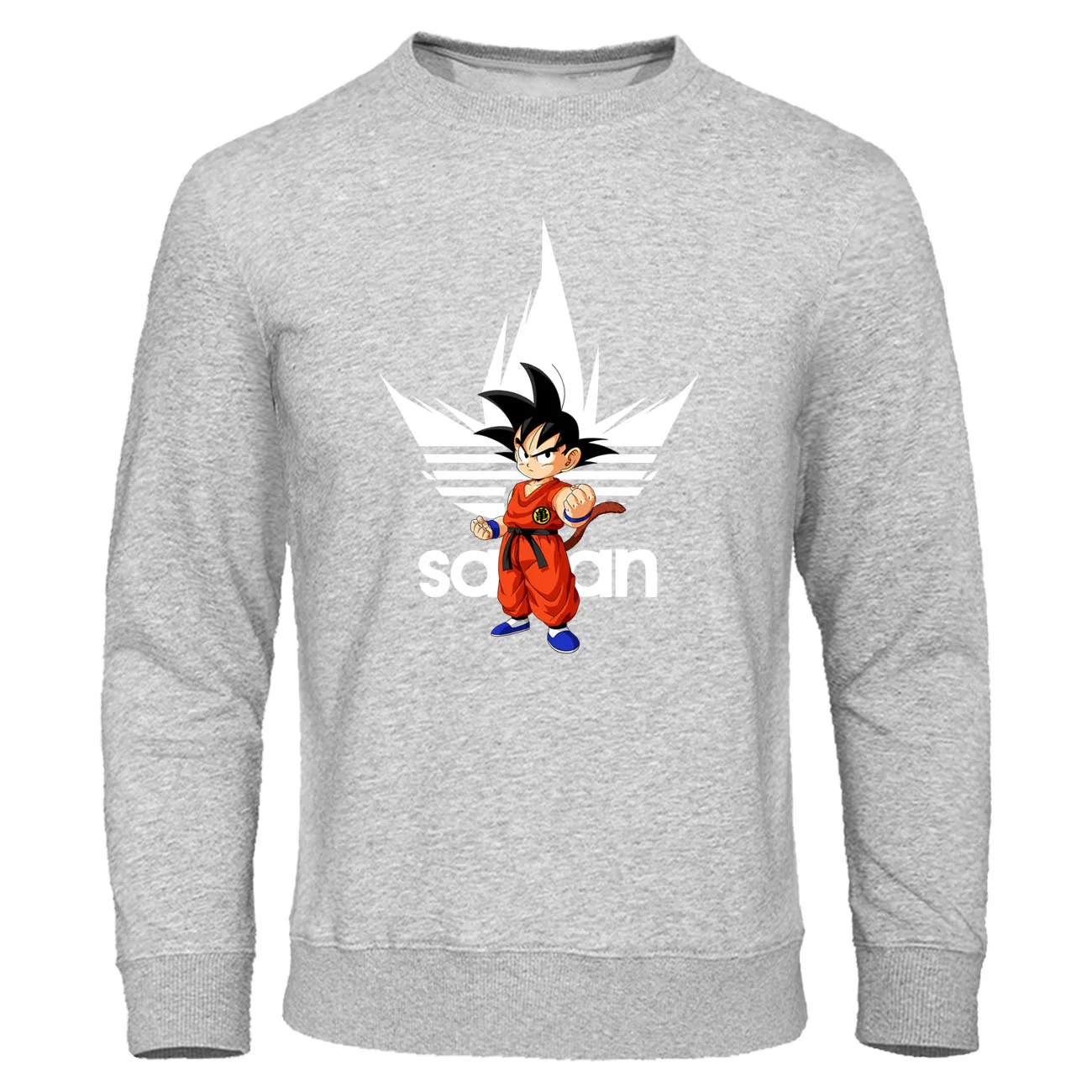 Драконий жемчуг Z Dbz Сон Гоку толстовки японского аниме пуловер для мужчин Харадзюку С Капюшоном Повседневная Уличная одежда Драконий жемчуг Z мужские толстовки - Цвет: gray 6-5