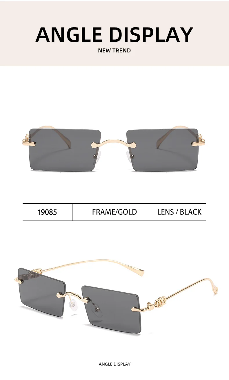 2021 Fashion Square Glasses Women Sunglasses Classic Vintage Metal Frame Eyeglasses Male Female Luxury Sun Glasses Uv400