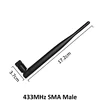 433MHz Antenna 5dbi SMA Male Connector folding 433 mhz antena waterproof directional antenne + 21cm RP-SMA/u.FL Pigtail Cable ► Photo 2/6