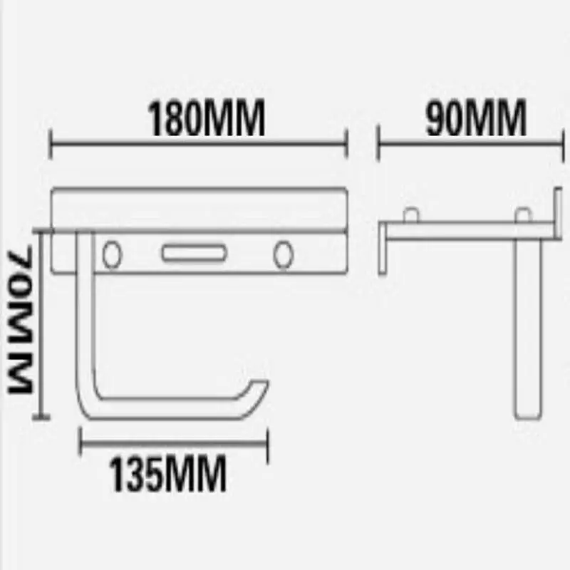 Stainless Steel Bathroom Toilet Paper Holder Roll Paper Dispenser Stand, with Phone Holder Shelf, Silver