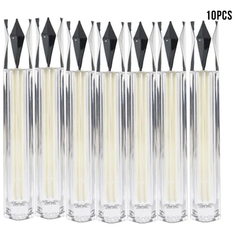 

10pcs/lot 5ml Lip Gloss Empty Tubes Plastic Clear Refillable Cosmetic Bottles Container DIY Makeup Lipstick Packaging Tubes