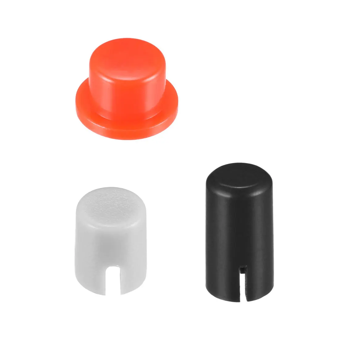 uxcell® 50Pcs Plastic 12.4x4.5mm Tact Switch Caps Cover Keycaps White for 8x8 Latching Pushbutton Tactile Switch uxcell® 50Pcs Plastic 12.4x4.5mm Tact Switch Caps Cover Keycaps White for 8x8 Latching Pushbutton Tactile Switch
