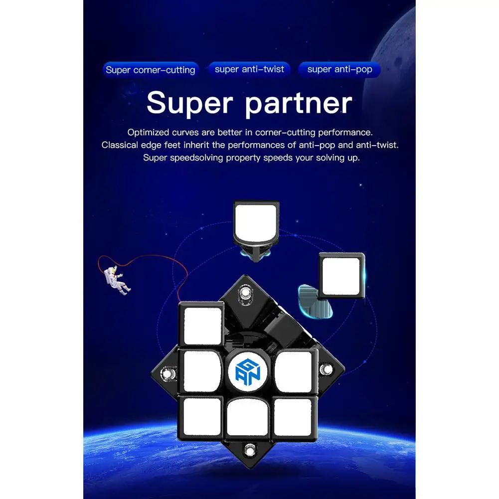 Kuulee Магнитная 3x3 Скорость Magic Cube гладкая токарная обработка игрушка-головоломка для детей игрушки плавного поворота из АБС-пластика