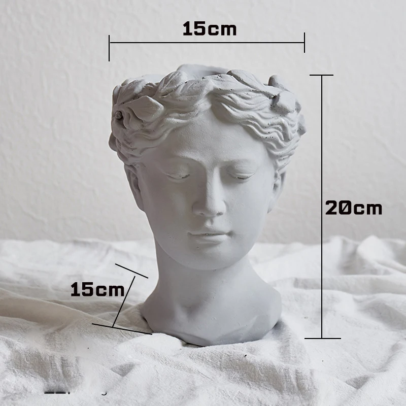 Portrait-retro-flower-vase-for-decoration-Vase-head-flower-pot-Venus-Greek-Goddess-Statue-Ornament-home