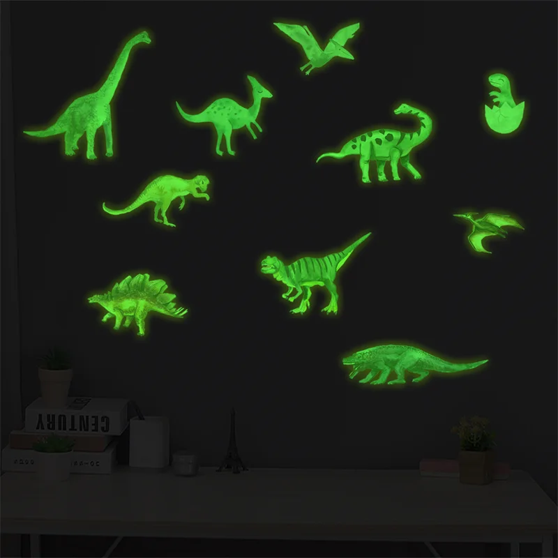 Stickers Lumineux fluorescents de dinosaures phosphorescents